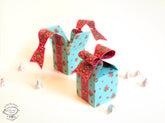 Set of 10 Blue Bow Gift Boxes